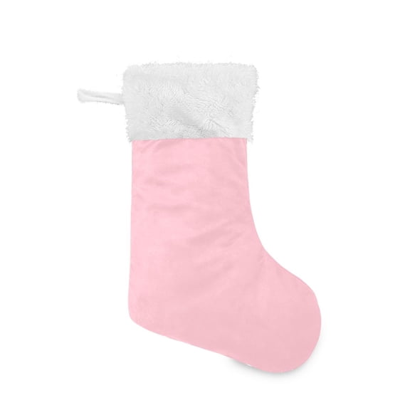 Haosy Christmas Stockings for Christmas Tree Fireplace Family Holiday Party 18 inch Pale Pink
