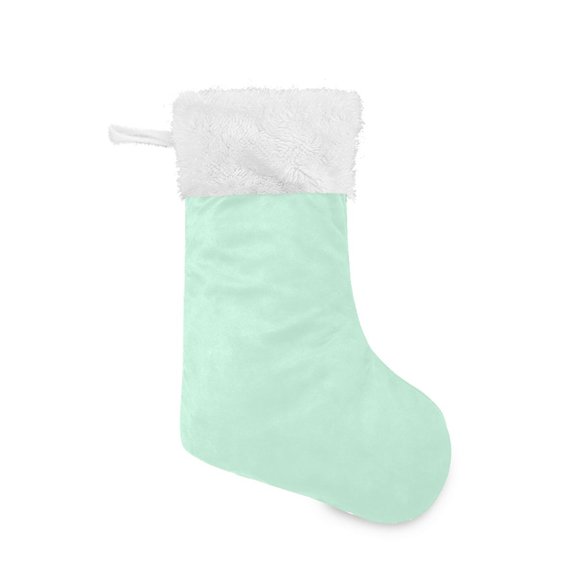 Haosy Christmas Stockings for Christmas Tree Fireplace Family Holiday Party 18 inch Pastel Green
