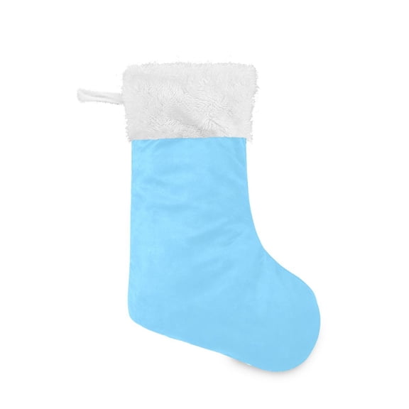 Haosy Christmas Stockings for Christmas Tree Fireplace Family Holiday Party 18 inch Sky Blue