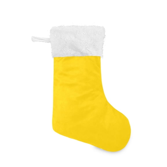 Haosy Christmas Stockings for Christmas Tree Fireplace Family Holiday Party 18 inch Yellow