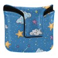 thumbnail image 1 of Haosy Cloud and Star Golf Mallet Putter Cover Strong Magnetic Leather Golf Club Headcover Closure, 1 of 7