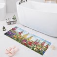 thumbnail image 1 of Haosy Colored Glass Flowers Bathroom Rugs Non Slip Absorbent Soft Plush Quick Dry Bath Mat, 39"x20", 1 of 8