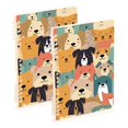 thumbnail image 1 of Haosy Colorful Cute Dogs Face Notebooks 2 Pcs 1-subject Journal 60 Sheets A5 College Ruled Paper Detachable Ring 8.3"x5.7", 1 of 8