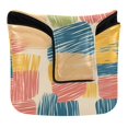 thumbnail image 1 of Haosy Colorful Line Doodle Squares Golf Mallet Putter Cover Strong Magnetic Leather Golf Club Headcover Closure, 1 of 7