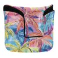 thumbnail image 1 of Haosy Colorful Palm Tree Golf Mallet Putter Cover Strong Magnetic Leather Golf Club Headcover Closure, 1 of 7