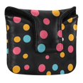 thumbnail image 1 of Haosy Colorful Polka Dots Golf Mallet Putter Cover Strong Magnetic Leather Golf Club Headcover Closure, 1 of 7