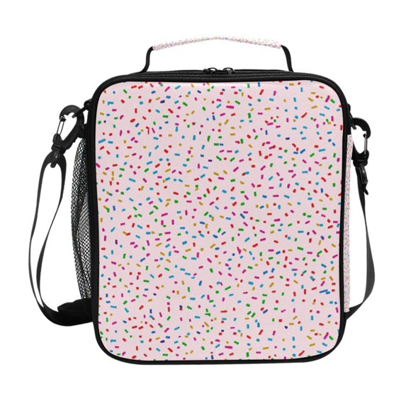 Haosy Colorful Sprinkles Reusable Lunch Box Men/Women Insulated Lunch Bag for School Picnic Travel