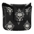 thumbnail image 1 of Haosy Cool Skulls Filigree Golf Mallet Putter Cover Strong Magnetic Leather Golf Club Headcover Closure, 1 of 7