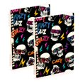 thumbnail image 1 of Haosy Crazy Cool Skull Notebooks 2 Pcs 1-subject Journal 60 Sheets A5 College Ruled Paper Detachable Ring 8.3"x5.7", 1 of 8