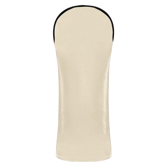 Haosy Cream Golf Club Covers Driver Hybrid Wood Headcovers PU Leather Double-Layer Lining Replaceable Tags for Men Women