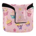 thumbnail image 1 of Haosy Cupcakes and Birthday Candles Golf Mallet Putter Cover Strong Magnetic Leather Golf Club Headcover Closure, 1 of 7