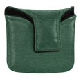 thumbnail image 1 of Haosy Dark Green Felt Golf Mallet Putter Cover Strong Magnetic Leather Golf Club Headcover Closure, 1 of 7