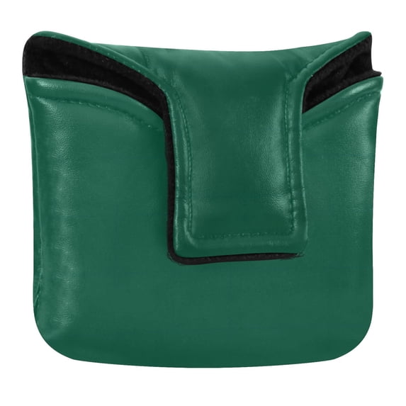 Haosy Dark Green Golf Mallet Putter Cover Strong Magnetic Leather Golf Club Headcover Closure