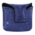 thumbnail image 1 of Haosy Deep Blue Sparkling and Shining Golf Mallet Putter Cover Strong Magnetic Leather Golf Club Headcover Closure, 1 of 7