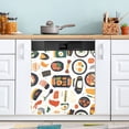 thumbnail image 1 of Haosy Dishwasher Magnet Cover Magnetic Fridge Door Cover Home Kitchen Decor Rice Egg Meat 23"x 26", 1 of 6