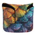 thumbnail image 1 of Haosy Dragon Scales and Water Droplets Golf Mallet Putter Cover Strong Magnetic Leather Golf Club Headcover Closure, 1 of 7