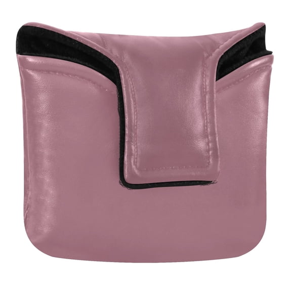 Haosy Dusty Rose Golf Mallet Putter Cover Strong Magnetic Leather Golf Club Headcover Closure