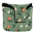 thumbnail image 1 of Haosy Flowers with Leaves Golf Mallet Putter Cover Strong Magnetic Leather Golf Club Headcover Closure, 1 of 7