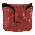 thumbnail image 1 of Haosy Glittering Stars on Red Golf Mallet Putter Cover Strong Magnetic Leather Golf Club Headcover Closure, 1 of 7