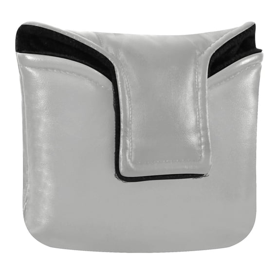 Haosy Gray Golf Mallet Putter Cover Strong Magnetic Leather Golf Club Headcover Closure