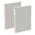 thumbnail image 1 of Haosy Gray Notebooks 2 Pcs 1-subject Journal 60 Sheets A5 College Ruled Paper Detachable Ring 8.3"x5.7", 1 of 8