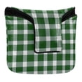 thumbnail image 1 of Haosy Green Gingham Pattern Golf Mallet Putter Cover Strong Magnetic Leather Golf Club Headcover Closure, 1 of 7