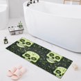 thumbnail image 1 of Haosy Green Skull and Leaves Bathroom Rugs Non Slip Absorbent Soft Plush Quick Dry Bath Mat, 39"x20", 1 of 8