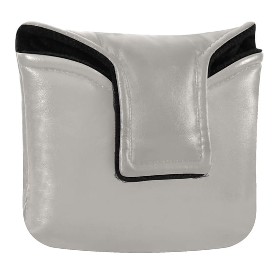 Haosy Grey Golf Mallet Putter Cover Strong Magnetic Leather Golf Club Headcover Closure