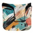 thumbnail image 1 of Haosy Hand Drawn Brush Strokes Golf Mallet Putter Cover Strong Magnetic Leather Golf Club Headcover Closure, 1 of 7