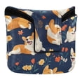 thumbnail image 1 of Haosy Happy Corgis and Flower Golf Mallet Putter Cover Strong Magnetic Leather Golf Club Headcover Closure, 1 of 7