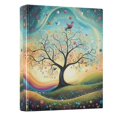 thumbnail image 1 of Haosy Hardcover 3 Ring Binder 1.5 Inch Ring Decorative Binder Organizer for Home School Office, Whimsical Tree with Swirling Branches, 1 of 10
