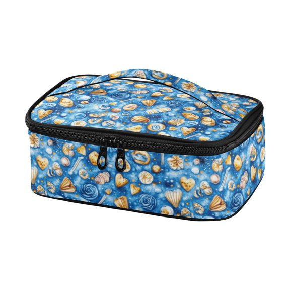 Haosy Insulated Lunch Box Reusable Small Cooler Lunch Bag Tote for Work School, Fantastic Shells on Sea
