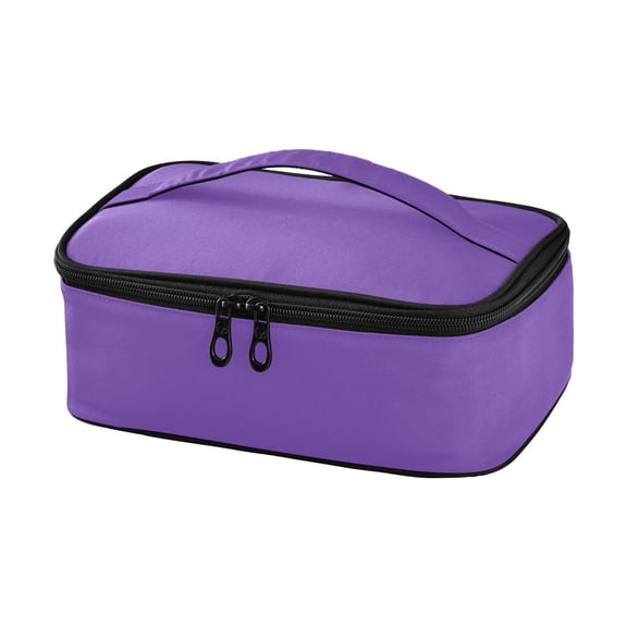 Haosy Insulated Lunch Box Reusable Small Cooler Lunch Bag Tote for Work School, Purple