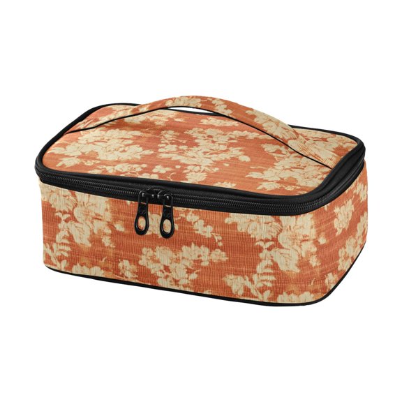 Haosy Insulated Lunch Box Reusable Small Cooler Lunch Bag Tote for Work School, Vintage Flora Patterned