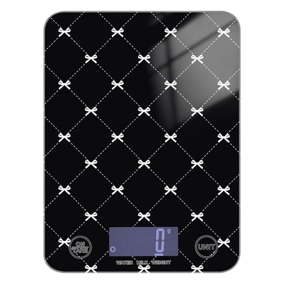 Haosy Kitchen Scale 11lb/5kg 0.1g Precision Digital Food Scale weight Grams Ounces and Pounds, Black Bow Rhombus
