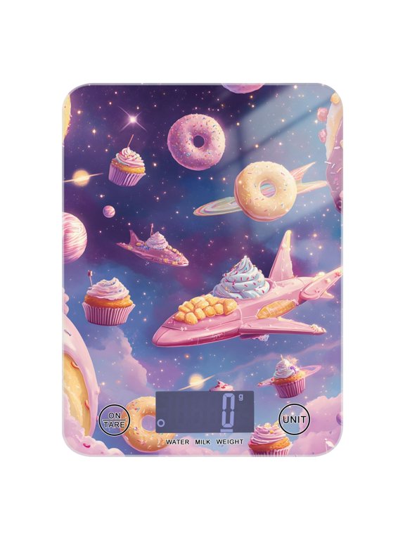 Kitchen Scale 11lb/5kg 0.1g Precision Digital Food Scale weight Grams Ounces and Pounds, Dessert Planet Spaceship