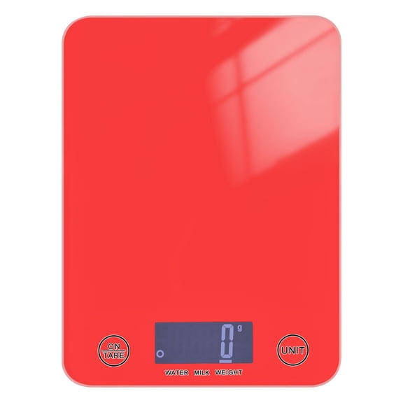 Haosy Kitchen Scale 11lb/5kg 0.1g Precision Digital Food Scale weight Grams Ounces and Pounds, Light Red