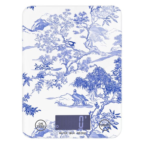 Haosy Kitchen Scale 11lb/5kg 0.1g Precision Digital Food Scale weight Grams Ounces and Pounds, Mountains Trees Flowers Birds