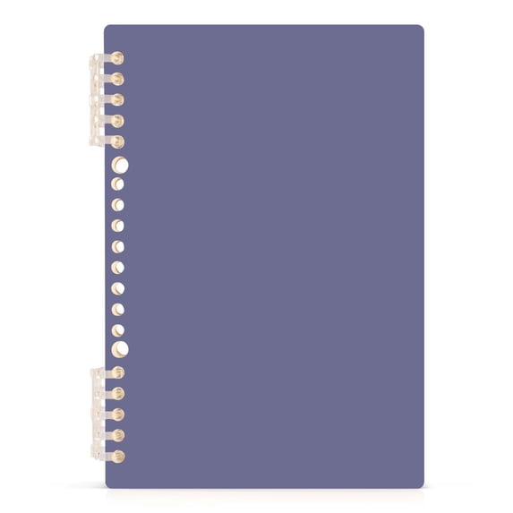 Haosy Lavender Gray Notebooks 1-subject Journal 60 Sheets A5 College Ruled Paper Detachable Ring 8.3"x5.7"
