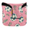 thumbnail image 1 of Haosy Leaves Football Golf Mallet Putter Cover Strong Magnetic Leather Golf Club Headcover Closure, 1 of 7