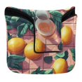 thumbnail image 1 of Haosy Lemons Wine Leaves Golf Mallet Putter Cover Strong Magnetic Leather Golf Club Headcover Closure, 1 of 7