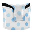 thumbnail image 1 of Haosy Light Blue Polka Dots Golf Mallet Putter Cover Strong Magnetic Leather Golf Club Headcover Closure, 1 of 7