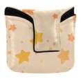 thumbnail image 1 of Haosy Light Orange Star Golf Mallet Putter Cover Strong Magnetic Leather Golf Club Headcover Closure, 1 of 7