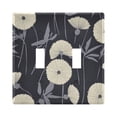 thumbnail image 1 of Haosy Light Switch Cover Plate 2 Gang Electrical Outlet Covers Elegant Cream Dandilion Decorate Wall Plate 4.56”x4.48”, 1 of 8