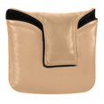 thumbnail image 1 of Haosy Light Warm Brown Golf Mallet Putter Cover Strong Magnetic Leather Golf Club Headcover Closure, 1 of 7