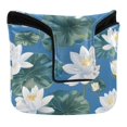 thumbnail image 1 of Haosy Lily Flower in Water Golf Mallet Putter Cover Strong Magnetic Leather Golf Club Headcover Closure, 1 of 7