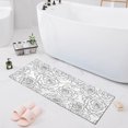 thumbnail image 1 of Haosy Lines Roses Bathroom Rugs Non Slip Absorbent Soft Plush Quick Dry Bath Mat, 39"x20", 1 of 8