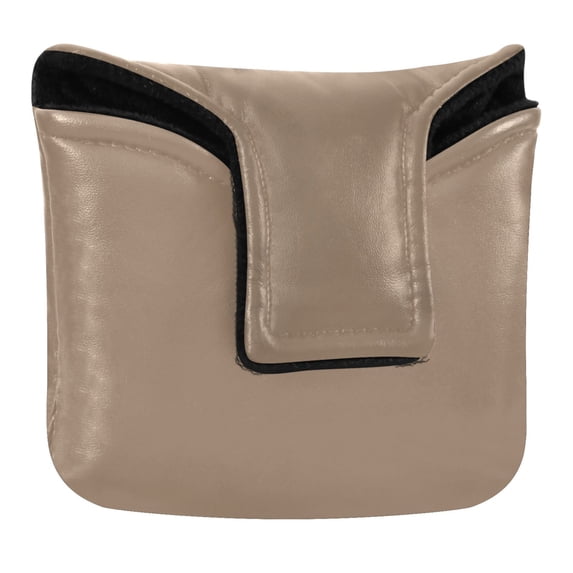 Haosy Mojave Tan Golf Mallet Putter Cover Strong Magnetic Leather Golf Club Headcover Closure
