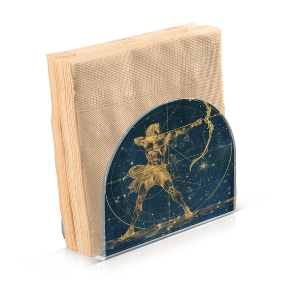 Haosy Napkin Holder for Table Acrylic Kitchen Paper Tissue Dispenser, Sagittarius Of Zodiac