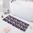 thumbnail image 1 of Haosy Navy Blue Burgundy Houndstooth Bathroom Rugs Non Slip Absorbent Soft Plush Quick Dry Bath Mat, 39"x20", 1 of 8